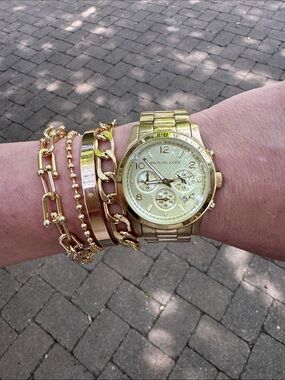 Michael Kors Gold-Tone Chronograph Watch